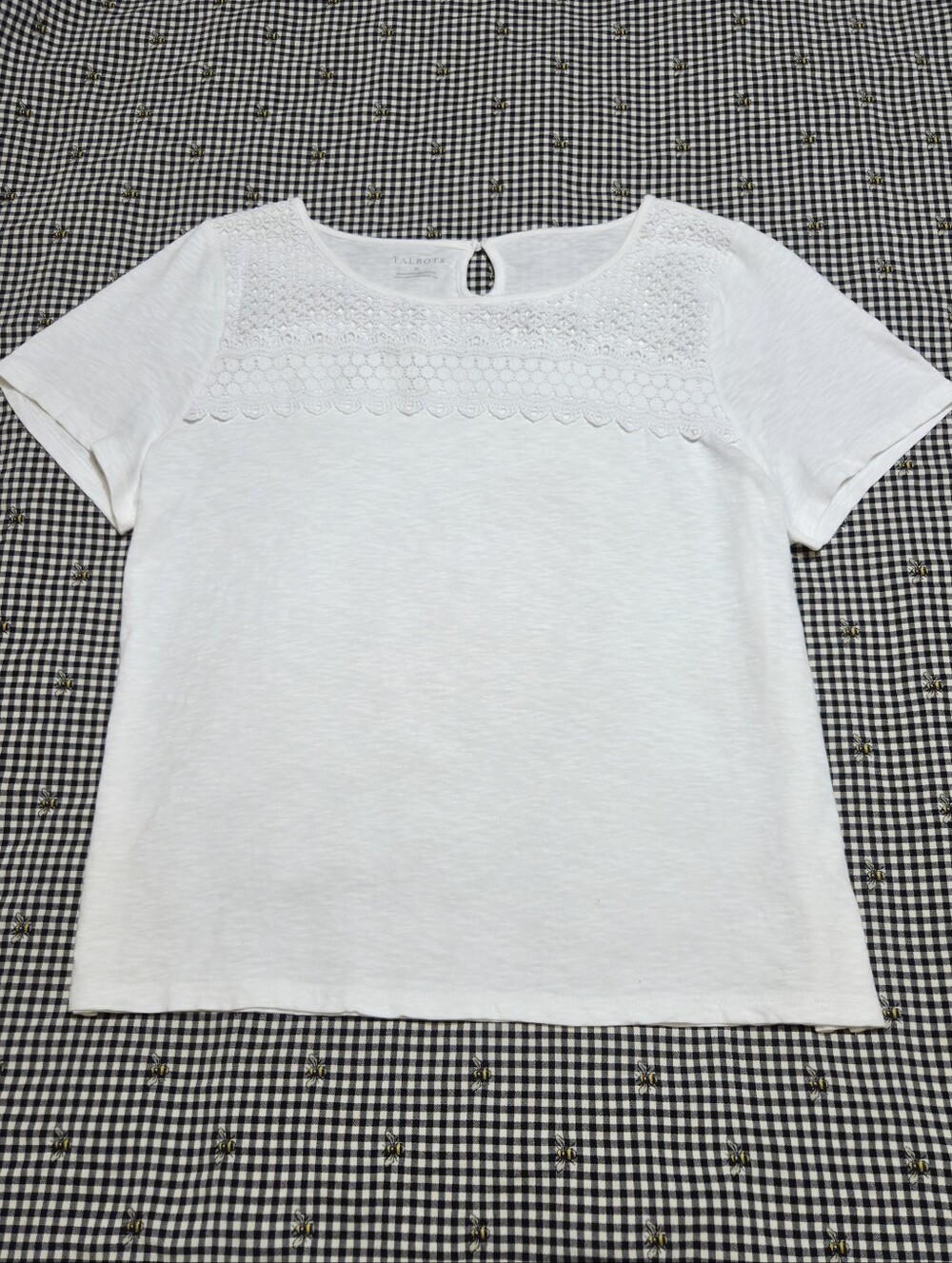 Talbots Lace Yoke Top